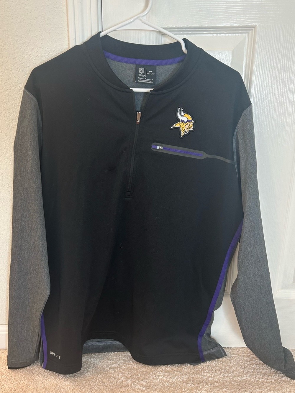 Minnesota Vikings Nike coaches half zip